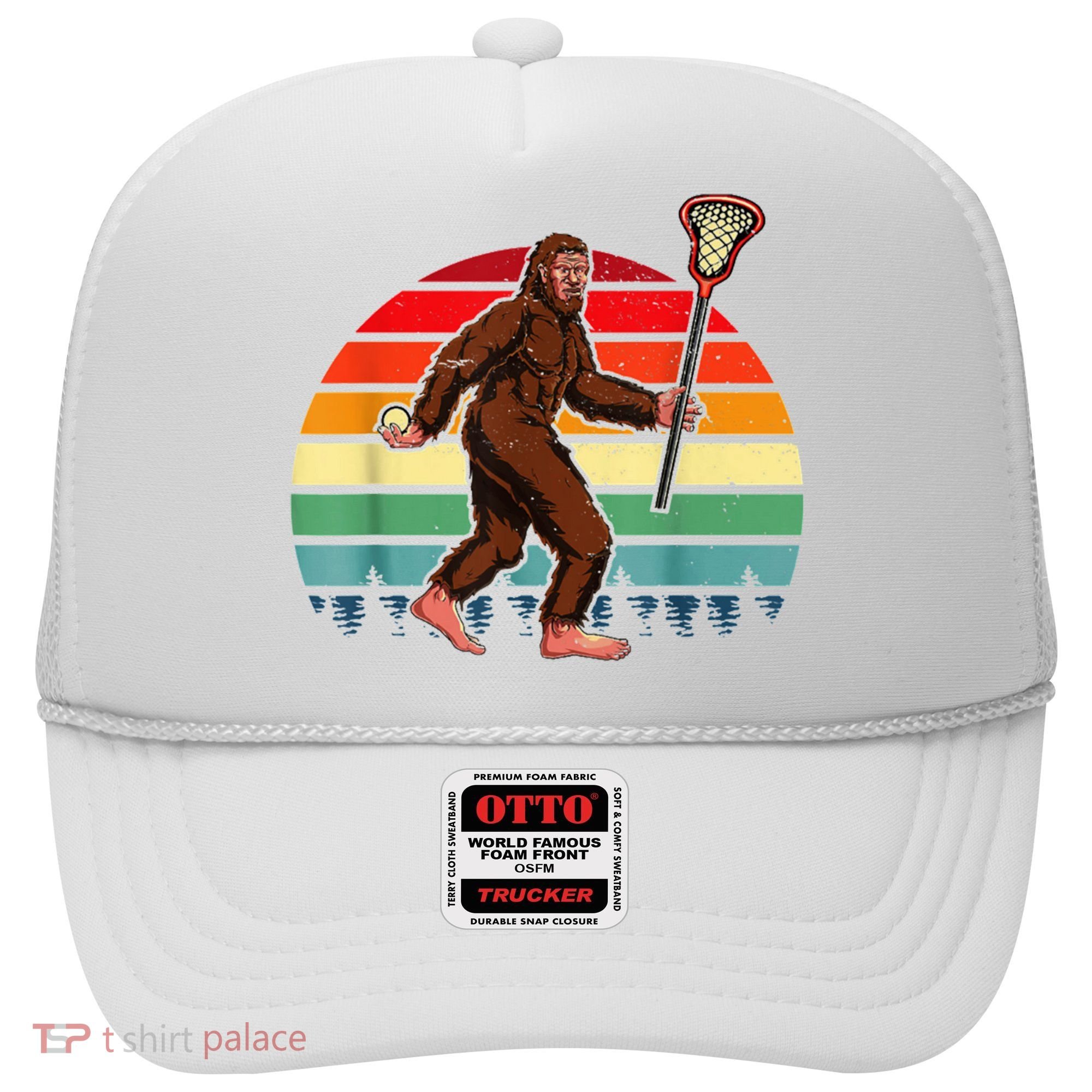 Funny Bigfoot Lacrosse Lax Sasquatch Lacrosse Team Player Hat