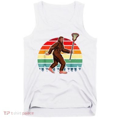 Funny Bigfoot Lacrosse Lax Sasquatch Lacrosse Team Player Tank Top