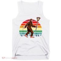 Funny Bigfoot Lacrosse Lax Sasquatch Lacrosse Team Player Tank Top thumb 0
