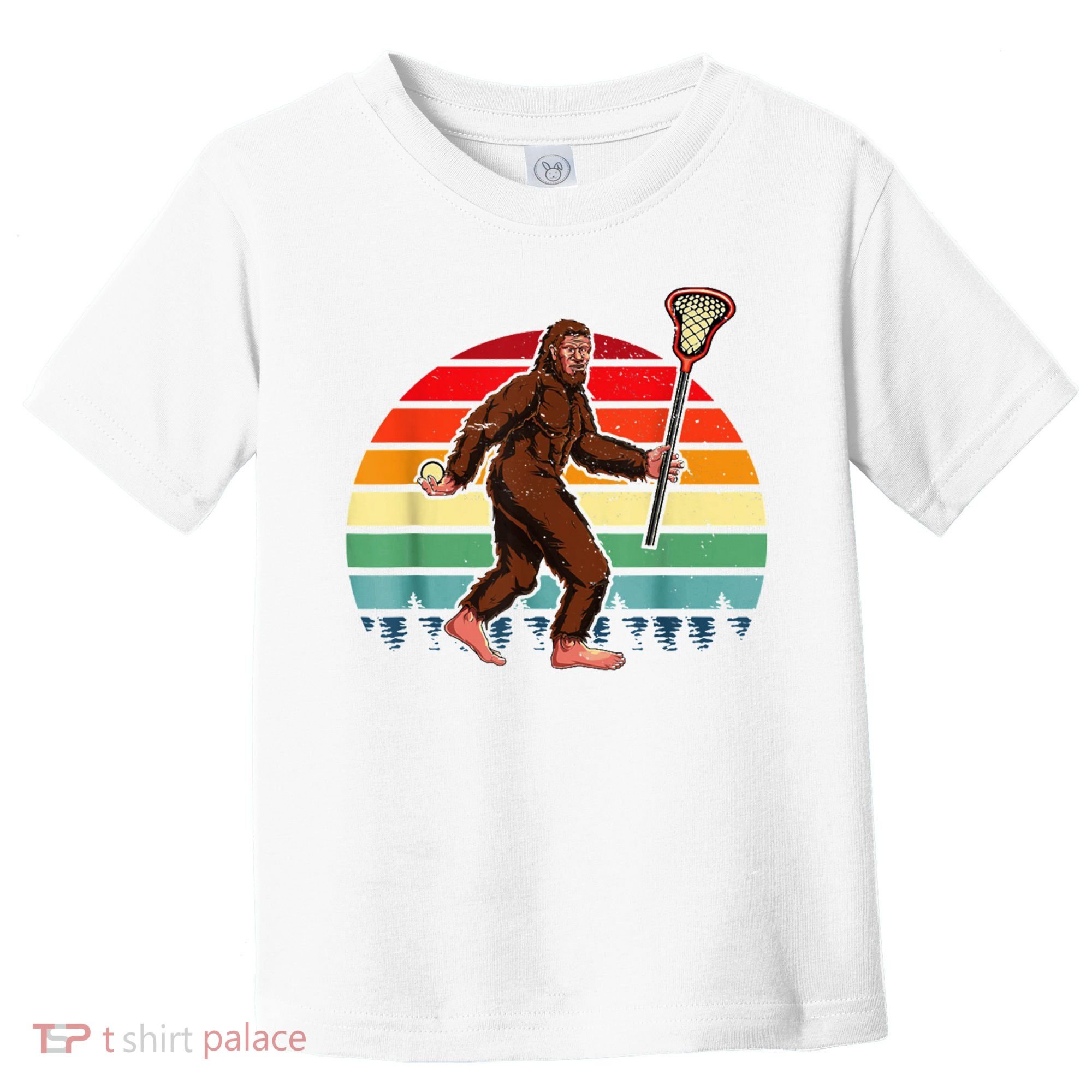 Funny Bigfoot Lacrosse Lax Sasquatch Lacrosse Team Player Toddler T-Shirt
