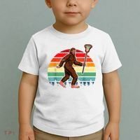 Funny Bigfoot Lacrosse Lax Sasquatch Lacrosse Team Player Toddler T-Shirt thumb 2