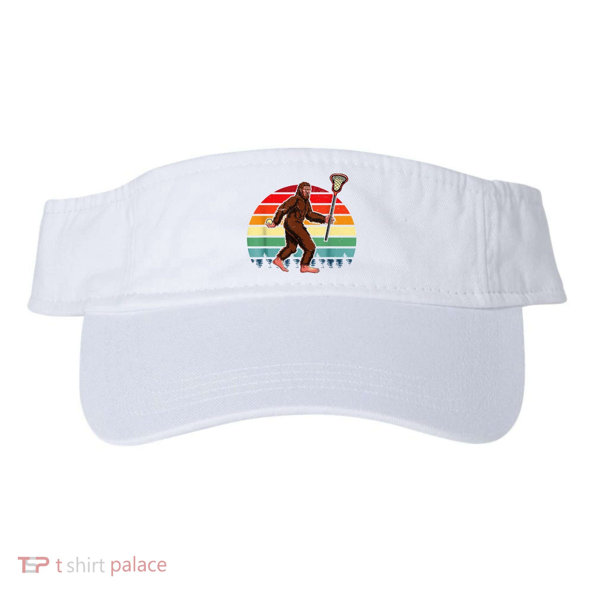 Funny Bigfoot Lacrosse Lax Sasquatch Lacrosse Team Player Visor