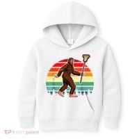Funny Bigfoot Lacrosse Lax Sasquatch Lacrosse Team Player Kids Hoodie thumb 0