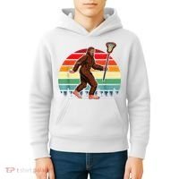 Funny Bigfoot Lacrosse Lax Sasquatch Lacrosse Team Player Kids Hoodie thumb 4