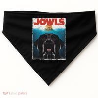 Funny Black Lab Jowls , Labrador Retriever Mom Top, Dad USA-Made Doggie Bandana thumb 0