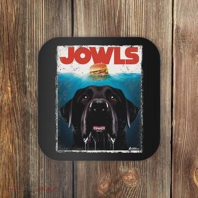 Funny Black Lab Jowls , Labrador Retriever Mom Top, Dad Coaster