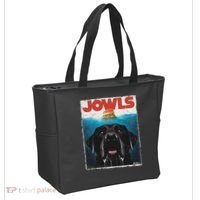 Funny Black Lab Jowls , Labrador Retriever Mom Top, Dad Tote Bag thumb 2