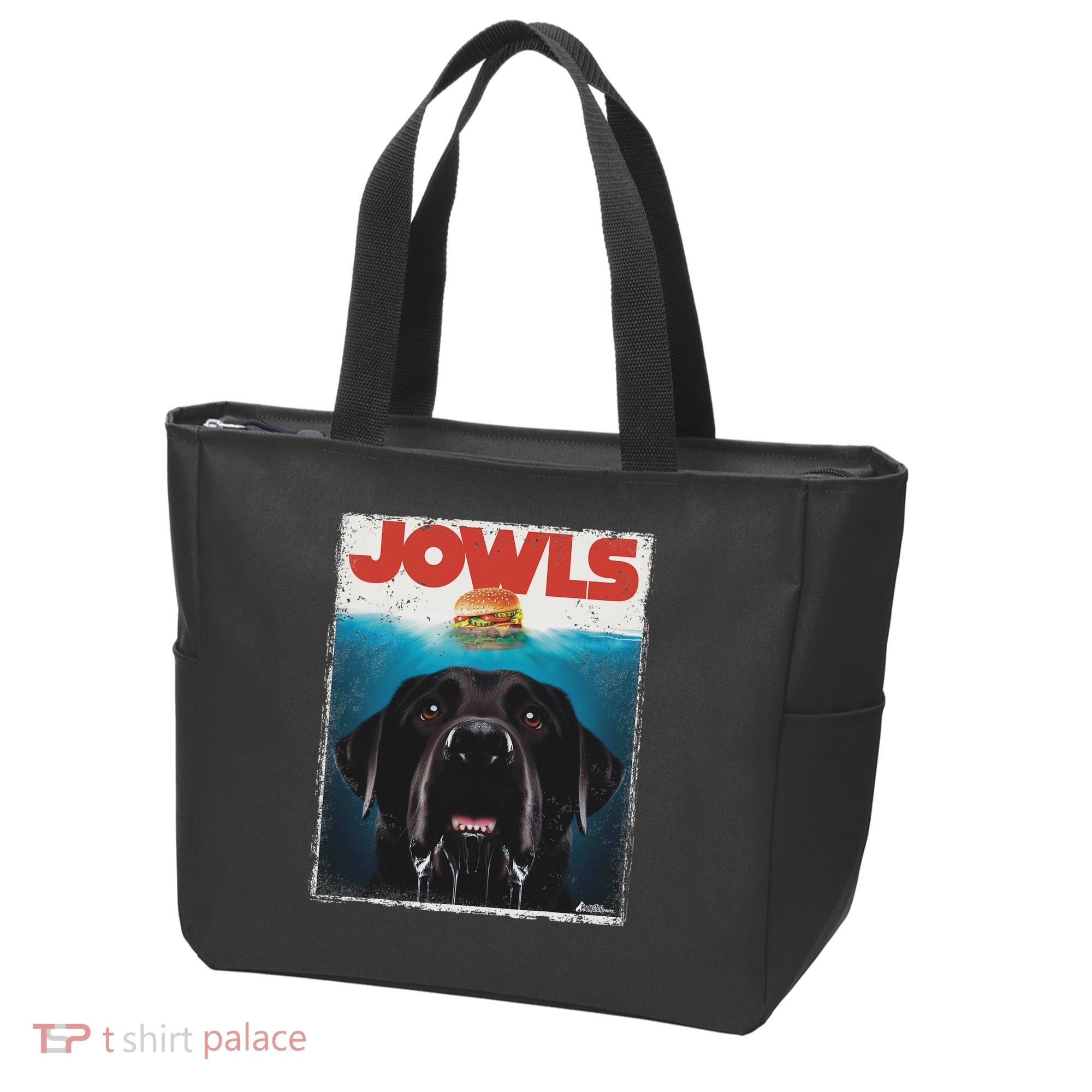 Funny Black Lab Jowls , Labrador Retriever Mom Top, Dad Tote Bag