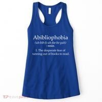 Funny Book Lover Library Tee Abibliophobia Definition Cool Gift Women's Tank Top thumb 0