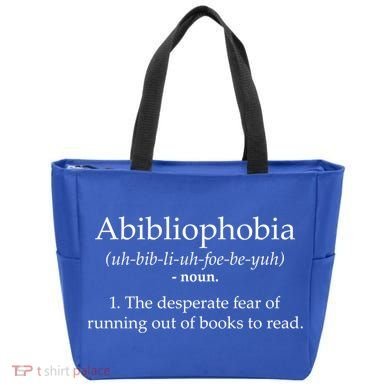 Funny Book Lover Library Tee Abibliophobia Definition Cool Gift Tote Bag
