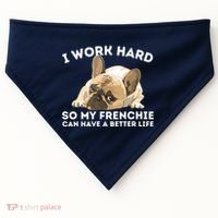 Frenchie Better Life Funny French Bulldog Dog Lover USA-Made Doggie Bandana thumb 0