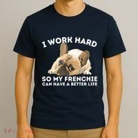 Frenchie Better Life Funny French Bulldog Dog Lover T-Shirt thumb 3