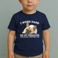 Frenchie Better Life Funny French Bulldog Dog Lover Toddler T-Shirt thumb 2