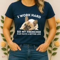Frenchie Better Life Funny French Bulldog Dog Lover Women's T-Shirt thumb 2