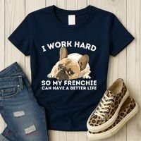 Frenchie Better Life Funny French Bulldog Dog Lover Women's T-Shirt thumb 3