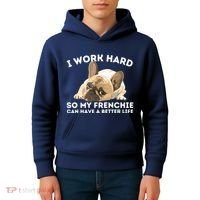 Frenchie Better Life Funny French Bulldog Dog Lover Kids Hoodie thumb 4
