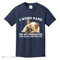 Frenchie Better Life Funny French Bulldog Dog Lover Kids T-Shirt thumb 0