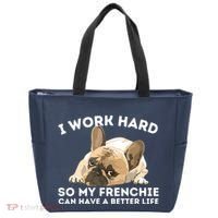 Frenchie Better Life Funny French Bulldog Dog Lover Tote Bag thumb 0