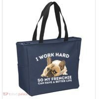 Frenchie Better Life Funny French Bulldog Dog Lover Tote Bag thumb 2