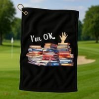 Funny Book Lovers Golf Towel thumb 1