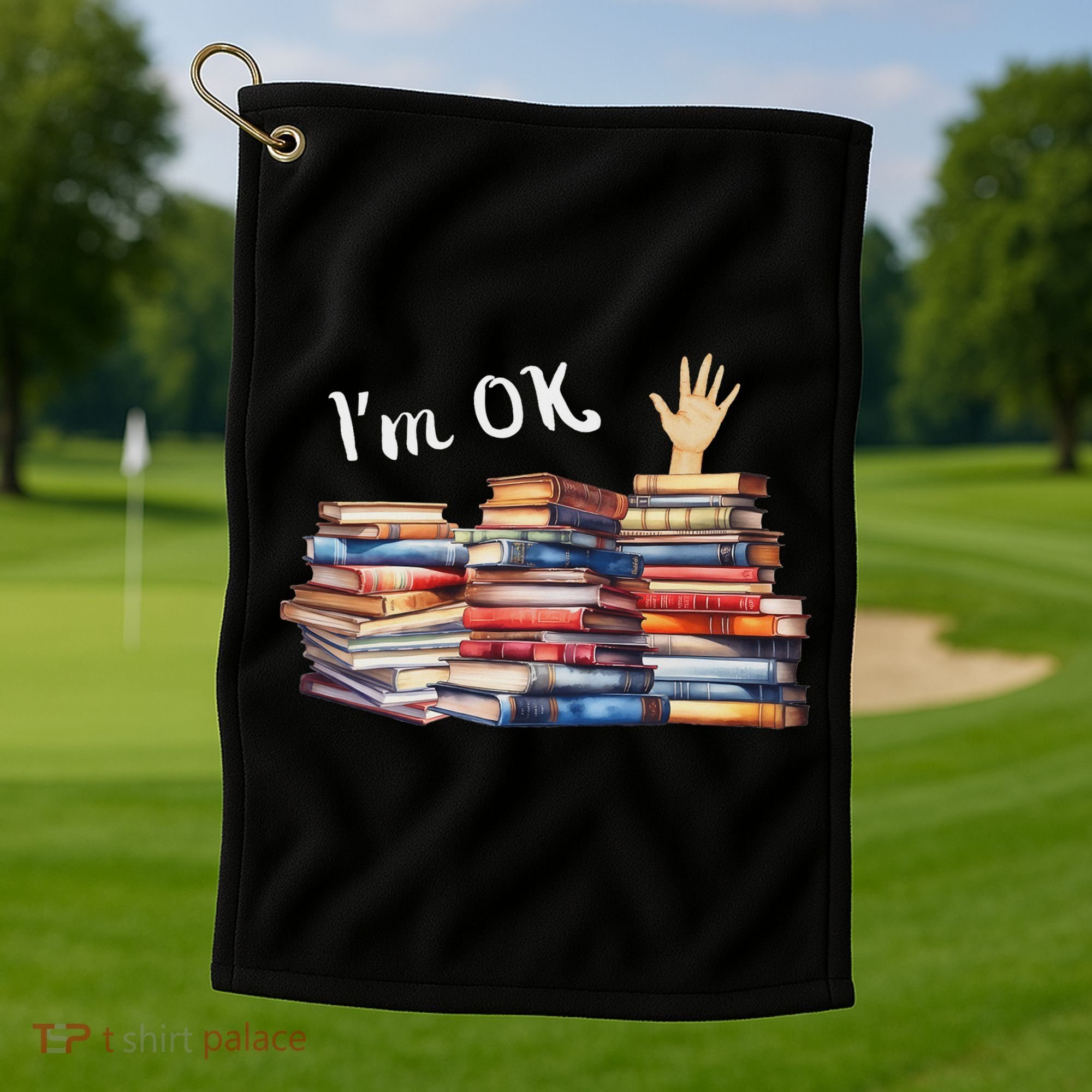 Funny Book Lovers Golf Towel