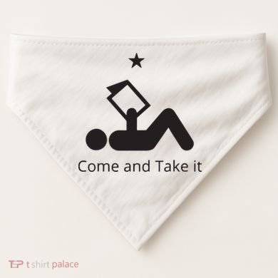 Funny Books Lovers Quote Come And Take It USA-Made Doggie Bandana