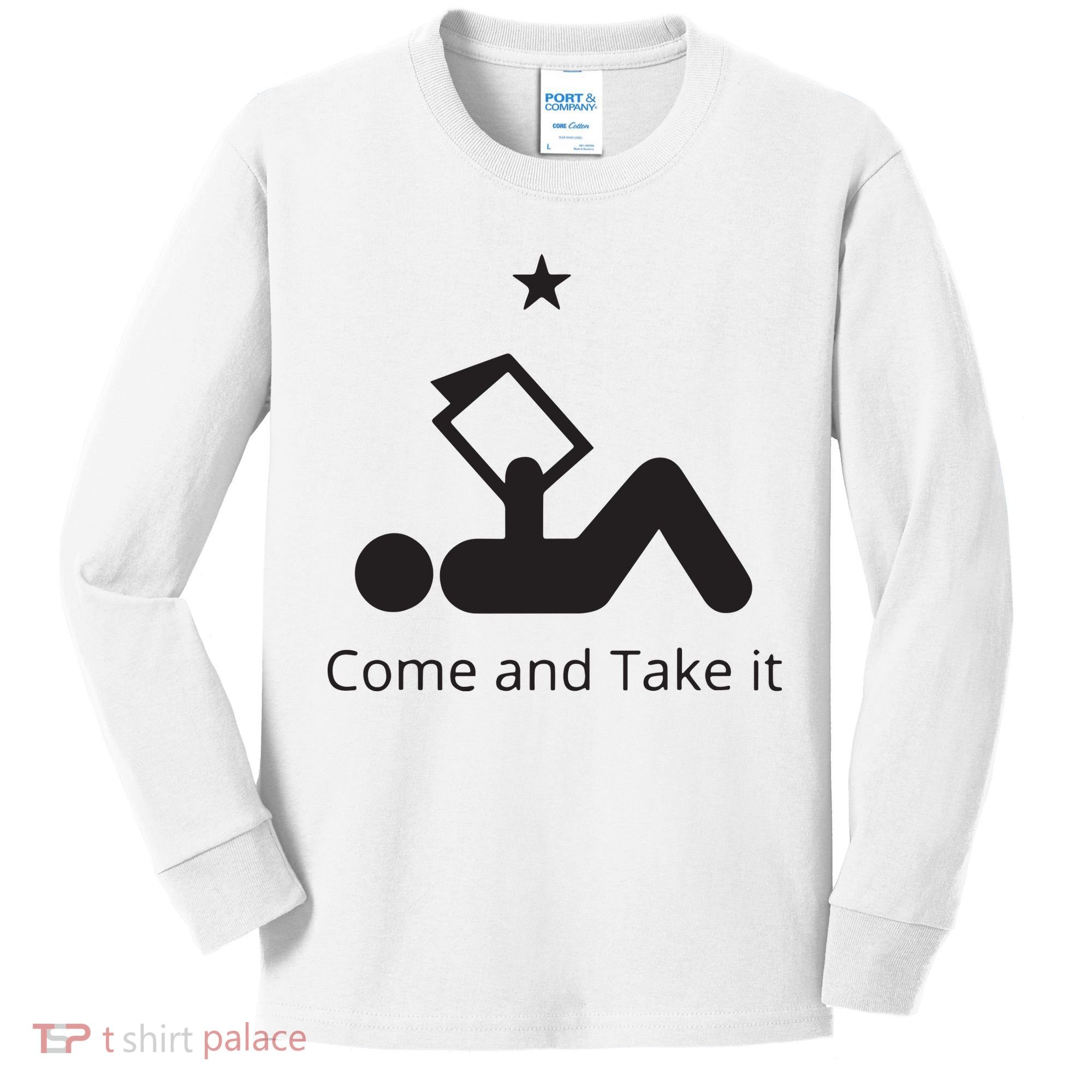 Funny Books Lovers Quote Come And Take It Kids Long Sleeve Shirt