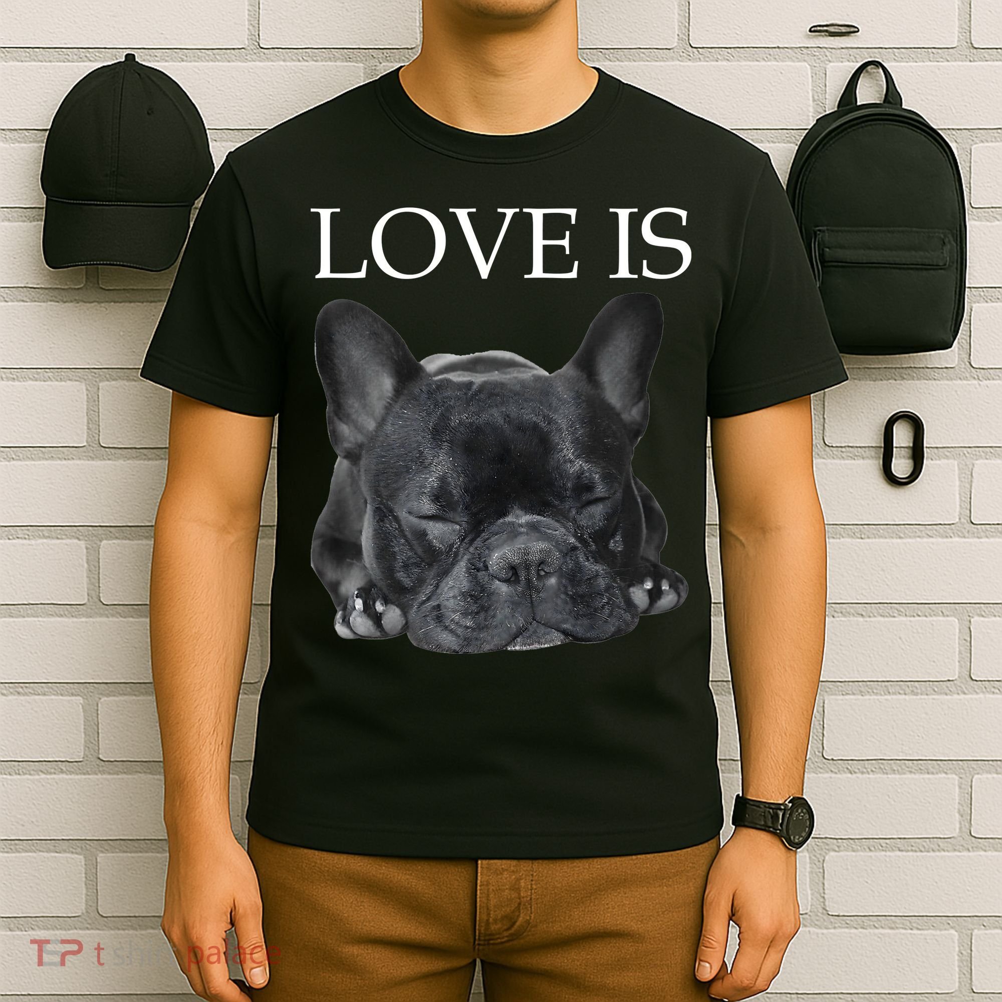 French Bulldog Love Is Cute Frenchie Dog Mom Gifts T-Shirt
