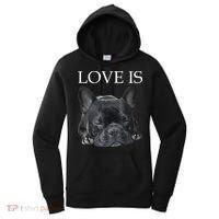 French Bulldog Love Is Cute Frenchie Dog Mom Gifts Women's Hoodie thumb 0