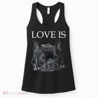 French Bulldog Love Is Cute Frenchie Dog Mom Gifts Women's Tank Top thumb 0