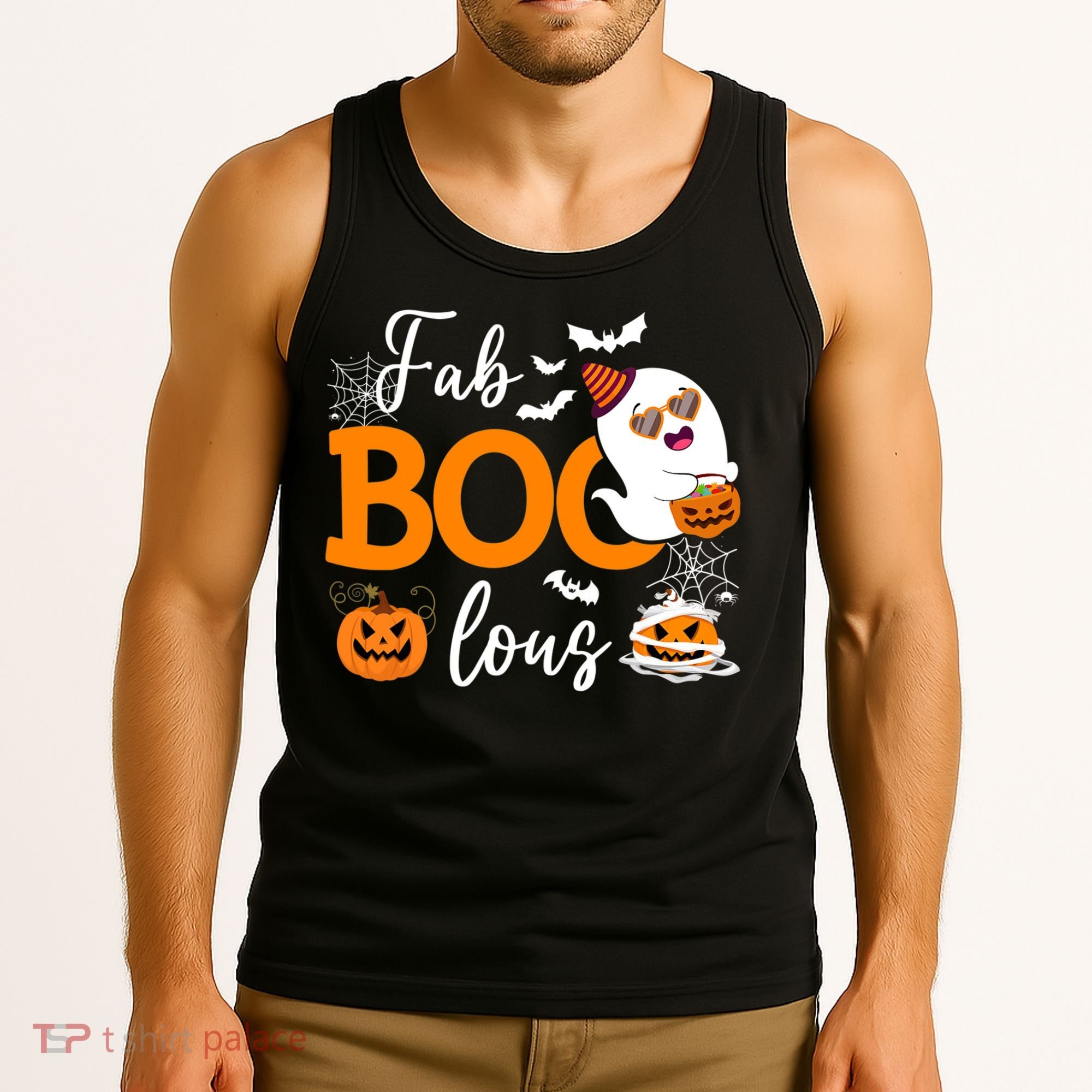 Fab Boo Lous Cute Ghost Halloween Tank Top