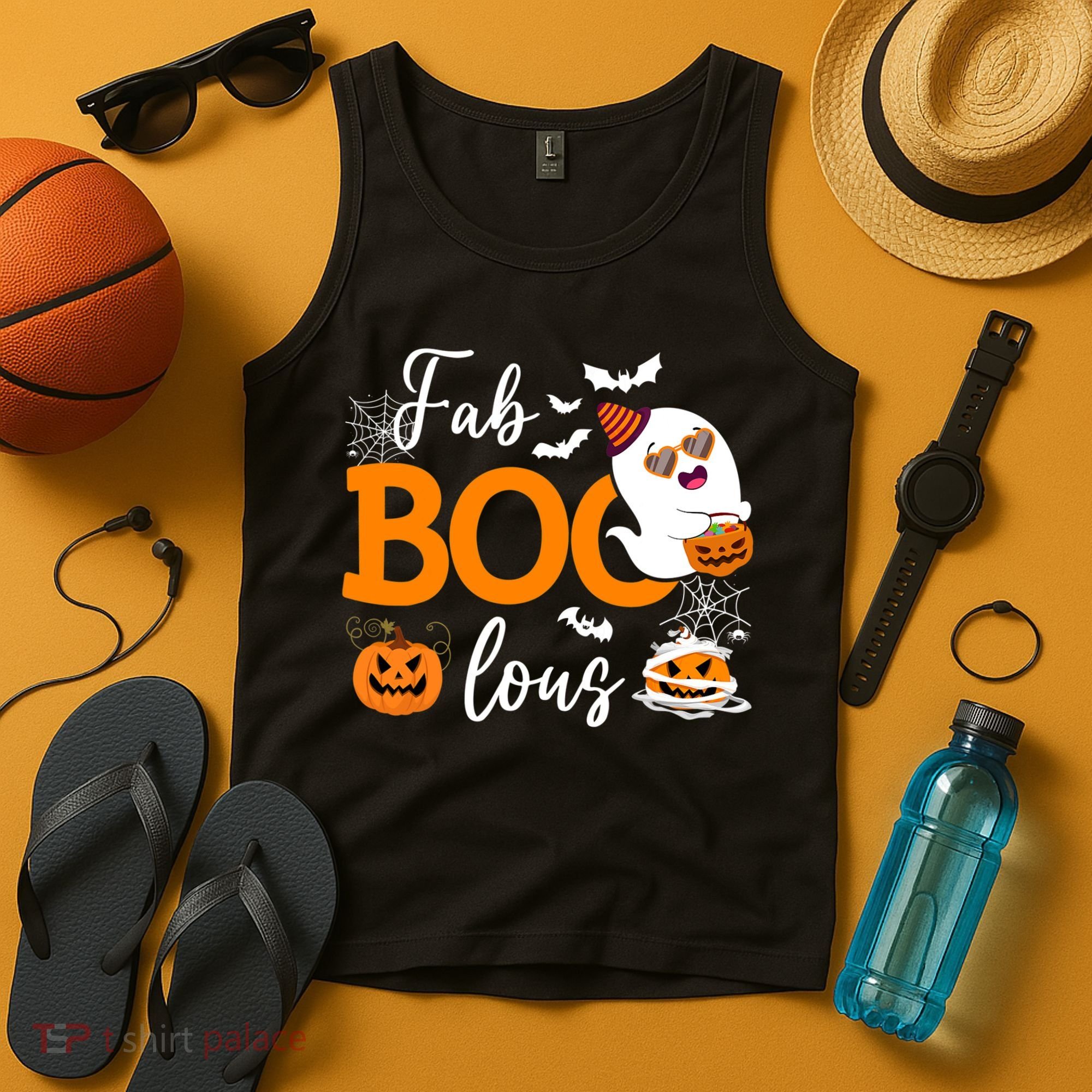 Fab Boo Lous Cute Ghost Halloween Tank Top