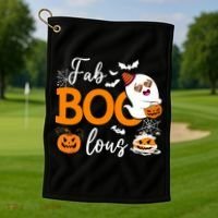 Fab Boo Lous Cute Ghost Halloween Golf Towel thumb 1