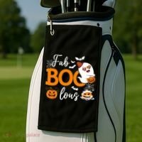 Fab Boo Lous Cute Ghost Halloween Golf Towel thumb 2