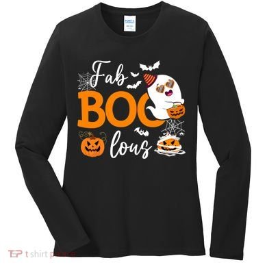 Fab Boo Lous Cute Ghost Halloween Women's Long Sleeve Shirt
