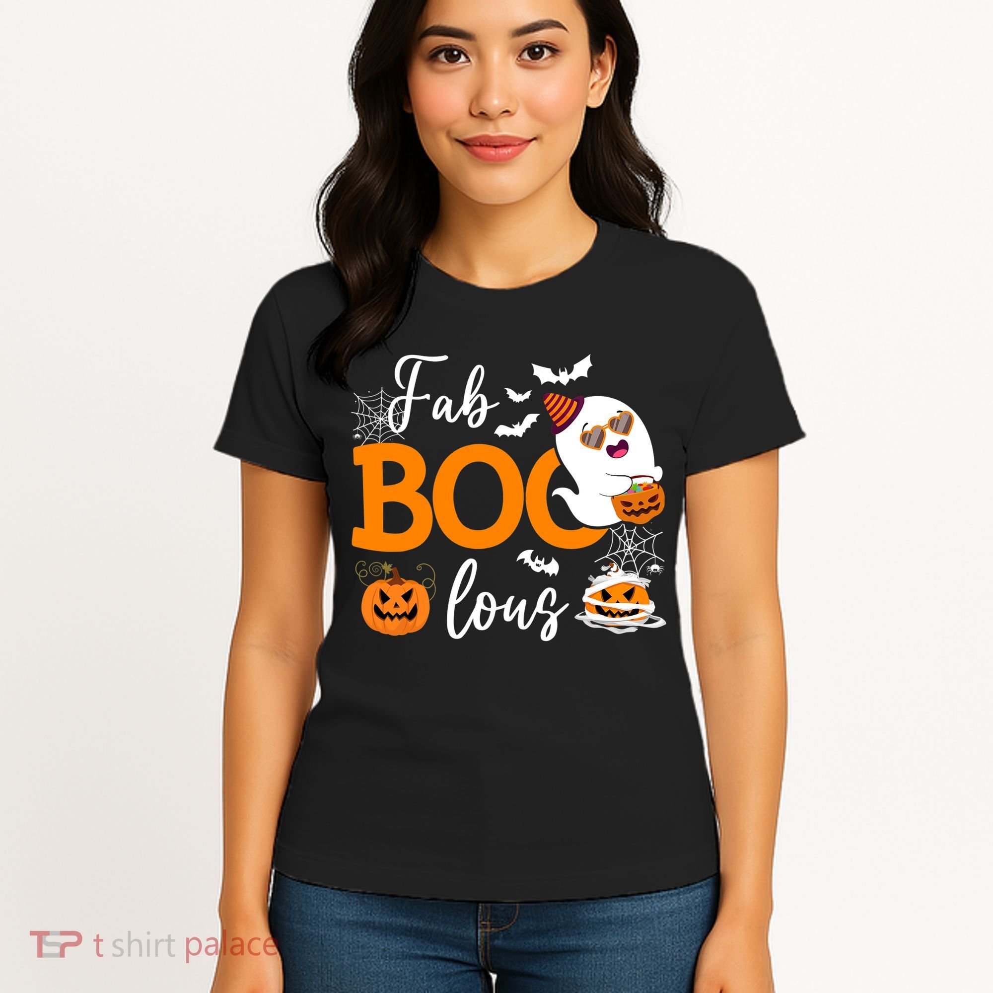 Fab Boo Lous Cute Ghost Halloween Women's T-Shirt