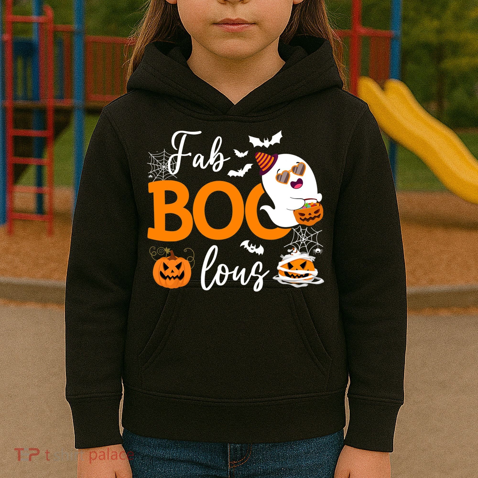 Fab Boo Lous Cute Ghost Halloween Kids Hoodie