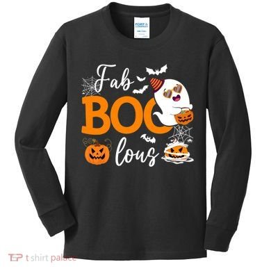 Fab Boo Lous Cute Ghost Halloween Kids Long Sleeve Shirt