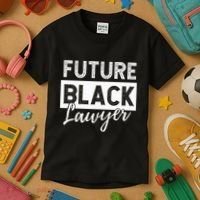 Future Black Lawyer Justice Law School  Kids T-Shirt thumb 3