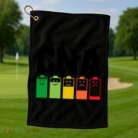 Funny Battery Life Of Cna Certified Nursing Assistant Nurse Gift Golf Towel thumb 1