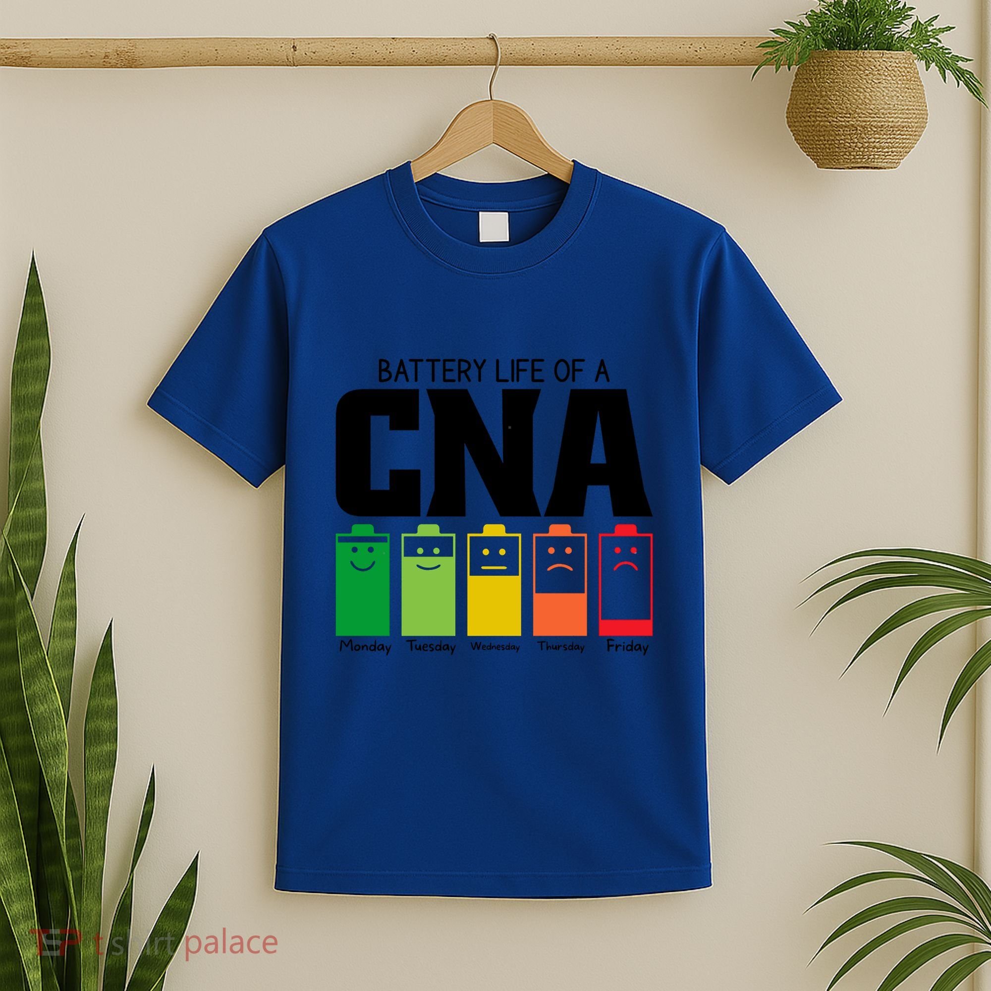 Funny Battery Life Of Cna Certified Nursing Assistant Nurse Gift T-Shirt