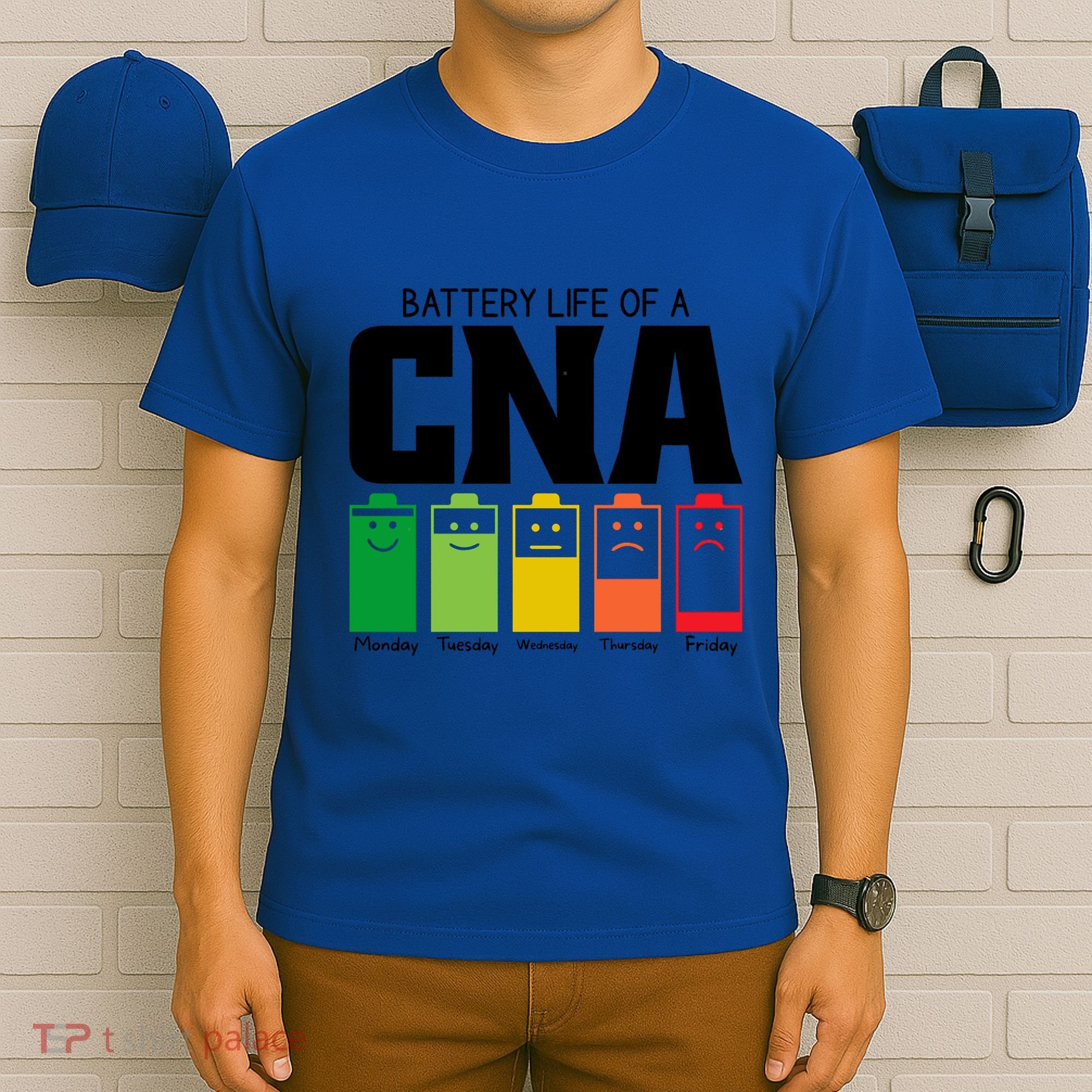Funny Battery Life Of Cna Certified Nursing Assistant Nurse Gift T-Shirt