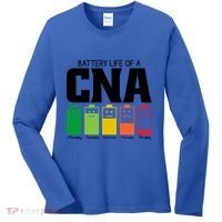 Funny Battery Life Of Cna Certified Nursing Assistant Nurse Gift Women's Long Sleeve Shirt thumb 0