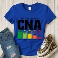 Funny Battery Life Of Cna Certified Nursing Assistant Nurse Gift Women's T-Shirt thumb 3