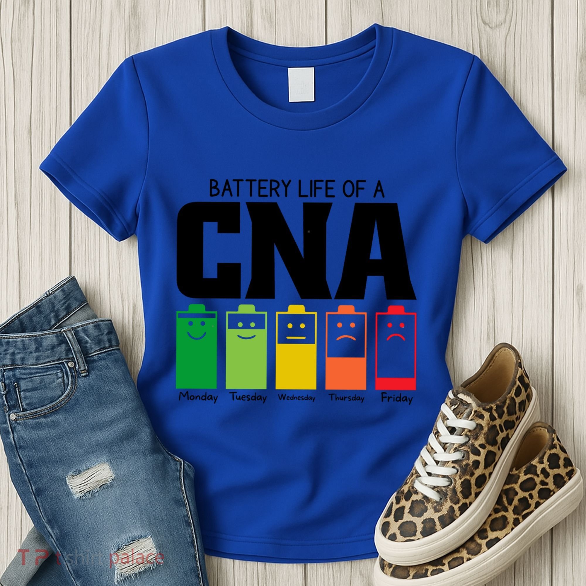 Funny Battery Life Of Cna Certified Nursing Assistant Nurse Gift Women's T-Shirt