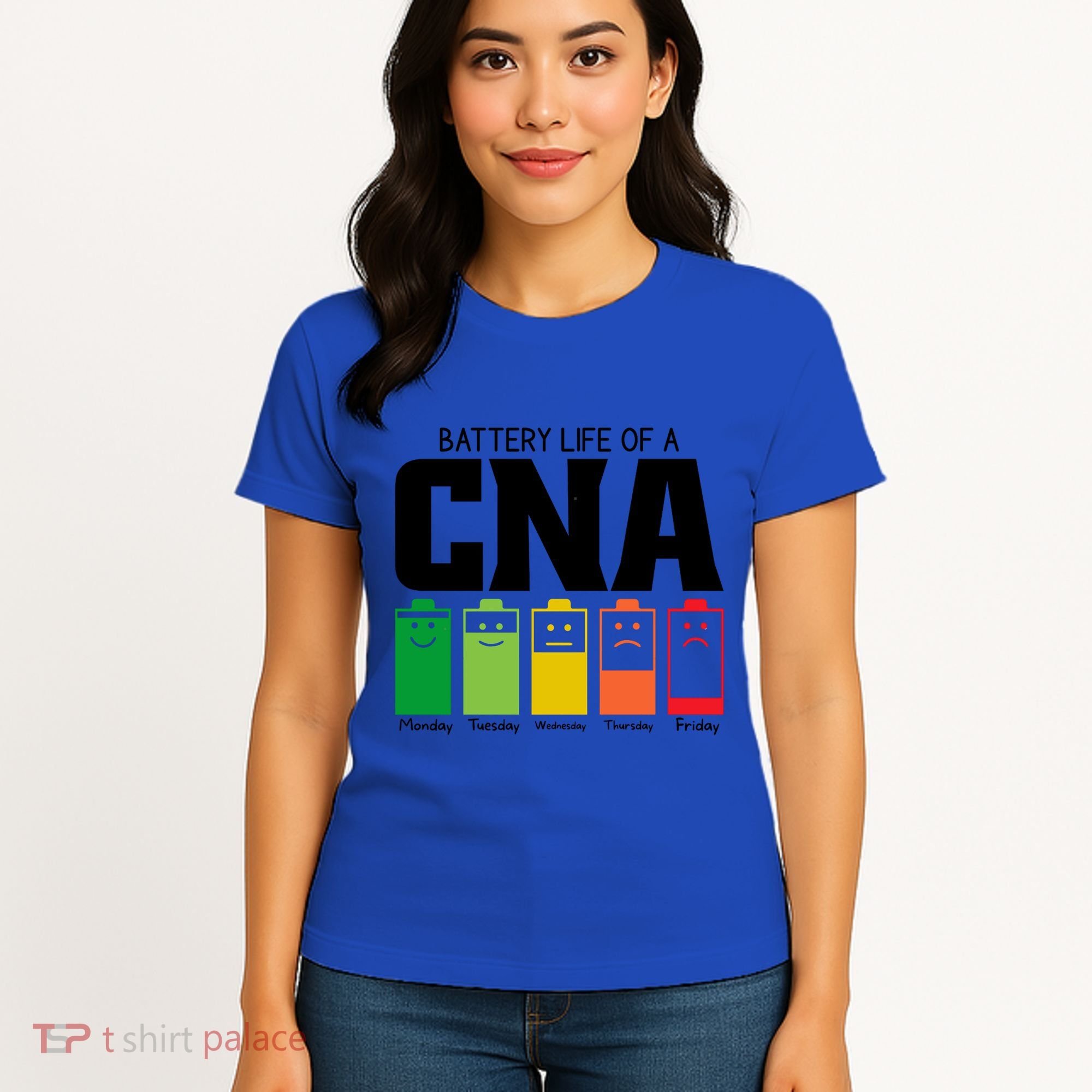 Funny Battery Life Of Cna Certified Nursing Assistant Nurse Gift Women's T-Shirt