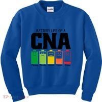 Funny Battery Life Of Cna Certified Nursing Assistant Nurse Gift Kids Sweatshirt thumb 0
