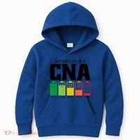Funny Battery Life Of Cna Certified Nursing Assistant Nurse Gift Kids Hoodie thumb 0