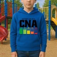 Funny Battery Life Of Cna Certified Nursing Assistant Nurse Gift Kids Hoodie thumb 2