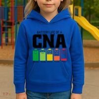 Funny Battery Life Of Cna Certified Nursing Assistant Nurse Gift Kids Hoodie thumb 3